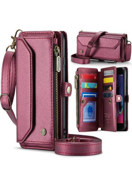 Iphone 6 Için Crossbody Durumda Artı/6s Artı Fermuar Faturaları Yuvası Kart Tutucu Için (Yurt Dışından)