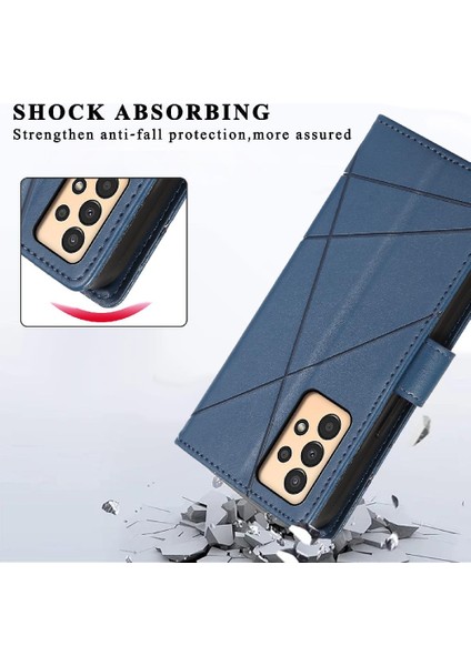 Samsung Galaxy A13 Kickstand Darbeye Üç Kart Yuvaları Için Flip Case (Yurt Dışından)