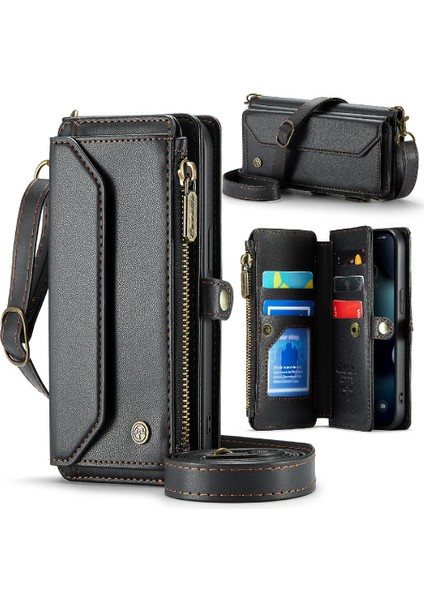 Kadınlar Için Crossbody Kılıf iphone 13 Pro Max Cüzdan Kılıf Cüzdan (Yurt Dışından)