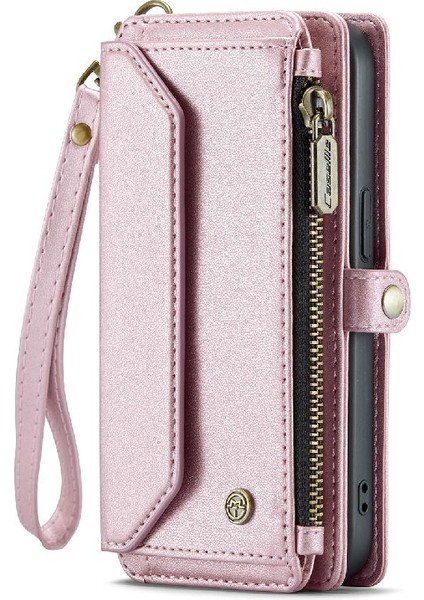 Iphone 14 Için Crossbody Durumda Pro Kart Tutucu Kılıf Cüzdan Fermuar Faturaları Yuvası (Yurt Dışından)