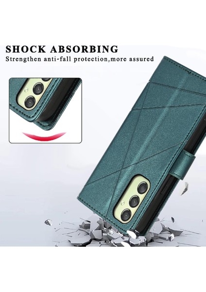 Samsung Galaxy A25 Şok Emici Kickstand Üç Kart Için Flip Case (Yurt Dışından)