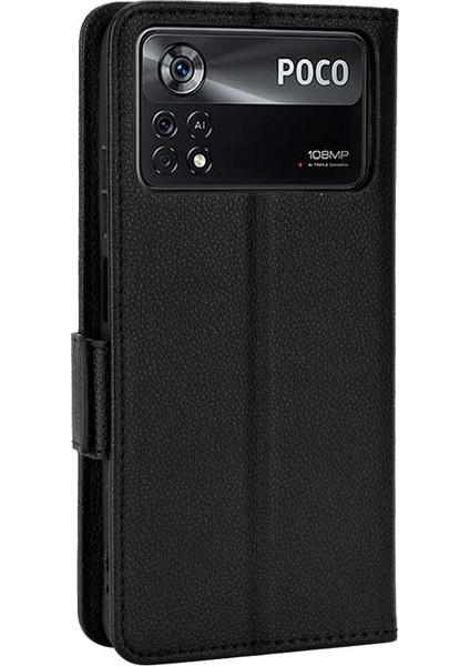 Xiaomi Poco X4 Pro 5g Pu Deri Manyetik Yan Toka Cüzdan Kartı (Yurt Dışından)