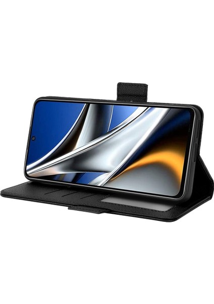 Xiaomi Poco X4 Pro 5g Pu Deri Manyetik Yan Toka Cüzdan Kartı (Yurt Dışından)