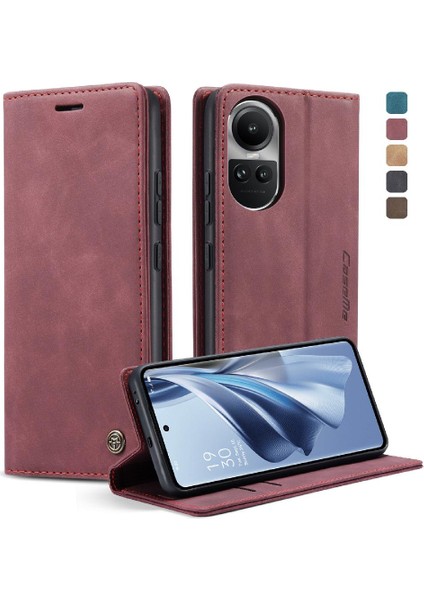 Oppo Oppo 10 Pro 5g Için Flip Case Vintage Pu Deri Cüzdan Kılıf Kart Yuvası (Yurt Dışından)