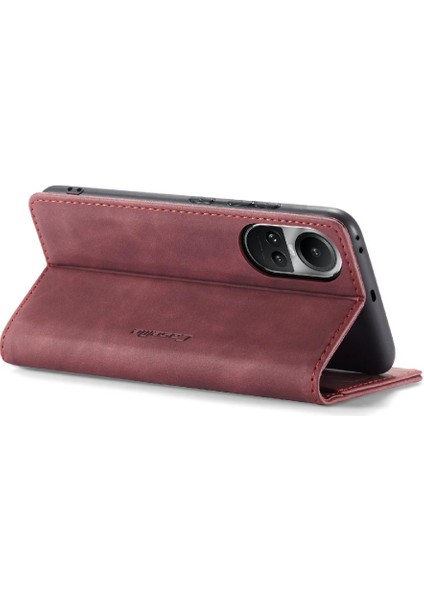 Oppo Oppo 10 Pro 5g Için Flip Case Vintage Pu Deri Cüzdan Kılıf Kart Yuvası (Yurt Dışından)