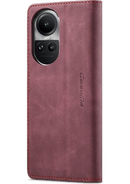 Oppo Oppo 10 Pro 5g Için Flip Case Vintage Pu Deri Cüzdan Kılıf Kart Yuvası (Yurt Dışından)