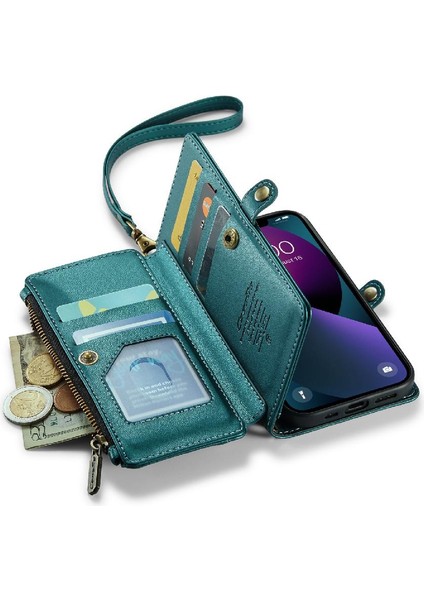Iphone 14 Için Crossbody Durumda Kart Tutucu Kılıf Cüzdan Fermuar Faturaları Yuvası Için (Yurt Dışından) indirimleri