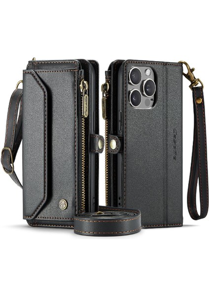 Kadınlar Için Crossbody Durumda iphone 15 Pro Cüzdan Durumda Rfid Engelleme Durumda (Yurt Dışından)