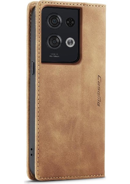 Oppo Oppo 8 Pro 5g Için Flip Case Kart Yuvası Kickstand Vintage Pu Flip (Yurt Dışından)