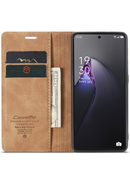 Oppo Oppo 8 Pro 5g Için Flip Case Kart Yuvası Kickstand Vintage Pu Flip (Yurt Dışından)