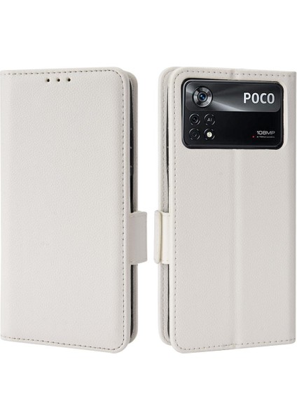 Xiaomi Poco X4 Pro 5g Pu Deri Manyetik Yan Toka Cüzdan Kartı (Yurt Dışından)