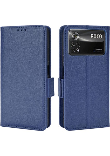 Xiaomi Poco X4 Pro 5g Pu Deri Manyetik Yan Toka Cüzdan Kartı (Yurt Dışından)
