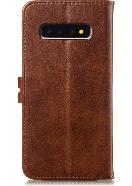 Samsung Galaxy S10E Tüm Yuvarlak Koruma Kickstand Kart Için Cüzdan Kılıf (Yurt Dışından)