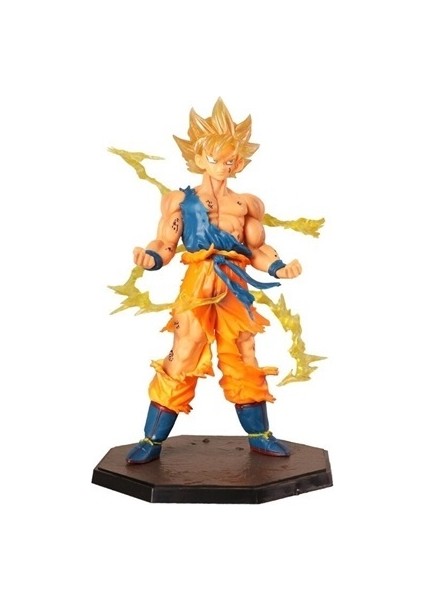 Servisi Dragon Ball Şekil Güneş Wukong Savaş Hasarlı Versiyonu Süper Saiyan Araba Süsleme Şasi Dekorasyon Anime Modeli Süsleme (Yurt Dışından)