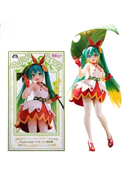 21CM Hatsune Miku Anime Figure Kawaii Thumbelina Vocaloid Wonderland Pvc Action Figure Collection Model Doll Ornaments Toys Gift (Yurt Dışından)