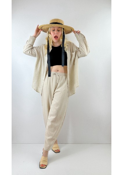 Keten Jogger Pantolon ( Keten) modelleri