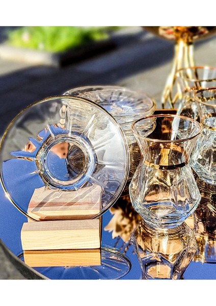 Lav Alya Elit Home Özel Tasarım Alya Gerçek Yaldızlı Gold 12 Parça Çay Seti fiyatları