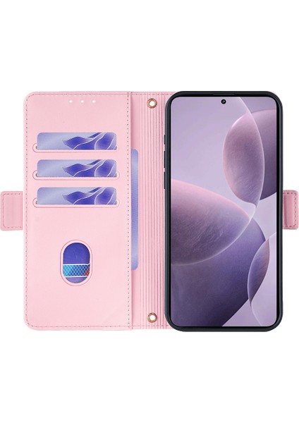 Xiaomi Redmi Için A3 / Poco C61 4g Deri Kılıf Rfıd Engelleme Cüzdan Telefon Kapağı, Çapraz Askılı - Pembe (Yurt Dışından) modelleri