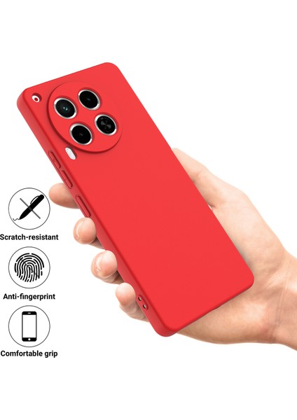 Transsion Tecno Camon 30 5g Kılıf Için Sıvı Silikon Çizilmez Astar Yumuşak Telefon Kapağı - Kırmızı (Yurt Dışından) fiyatları