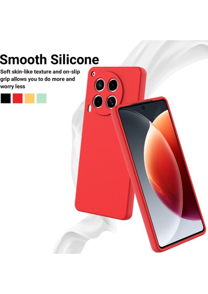 Transsion Tecno Camon 30 5g Kılıf Için Sıvı Silikon Çizilmez Astar Yumuşak Telefon Kapağı - Kırmızı (Yurt Dışından) modelleri