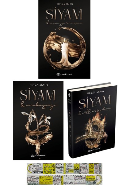 Siyam 1 - Siyam 2 - Siyam 3 - 3 Kitap - Beyza Aksoy + Matematik Öğreten Cetvel