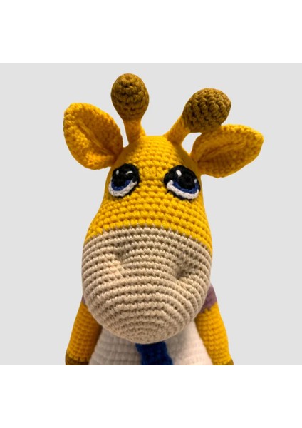 Uretti  Amigurumi Örgü Oyuncak  Zürafa 38 cm - Sarı