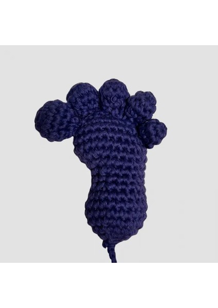 Uretti Amigurumi Örgü Oyuncak  El 8 Cm- Mavi