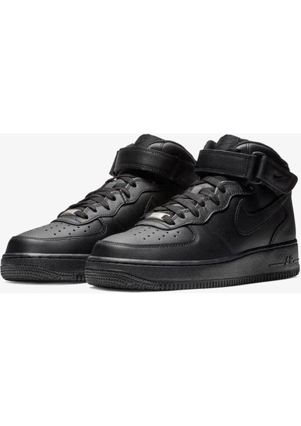 Air Force 1 Mid Erkek Siyah Günlük Ayakkabı