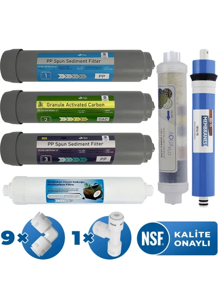 Kapalı Kasa Su Arıtma Cihazı Membranlı Multimineralli 6lı Filtre Seti (G-Kk-6-Set-S)