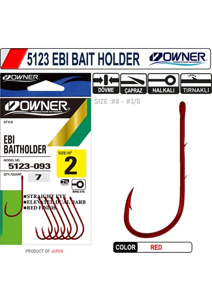 5123 Ebi Baitholder Red Hook