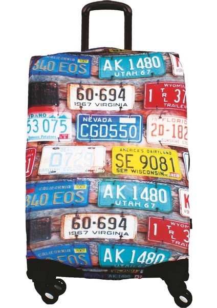 Valiz / Bavul Kılıfı Büyük, Orta, Kabin Boy Kılıf Seti, My 15 Plakalar modelleri