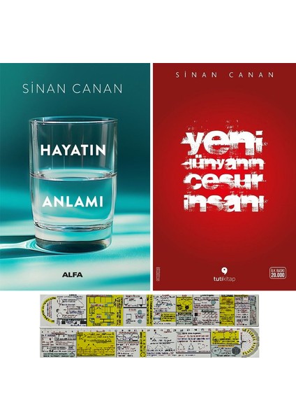 Hayatın Anlamı - Yeni Dünyanın Cesur İnsanı - 2 Kitap - Sinan Canan + Matematik Öğreten Cetvel