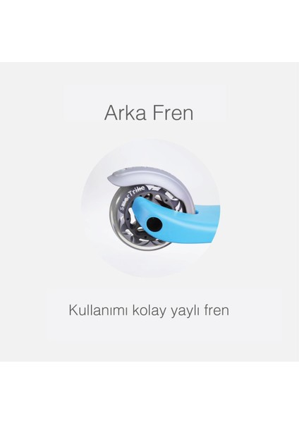 T1 3#Ü 1 Arada Oturaklı Ve Çantalı Çocuk Scooterı (15 Ay 5 Yaş)Blue