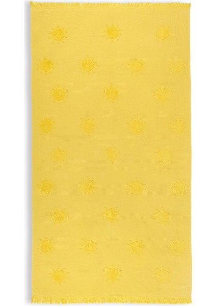 Sun Sarı Plaj Havlusu, %60 Bambu, %40 Pamuk, 70*150 cm
