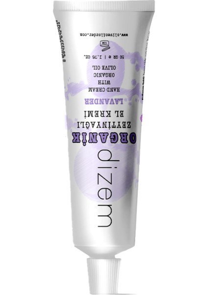 Organik Zeytinyağlı El Kremi Lavanta 50 ml