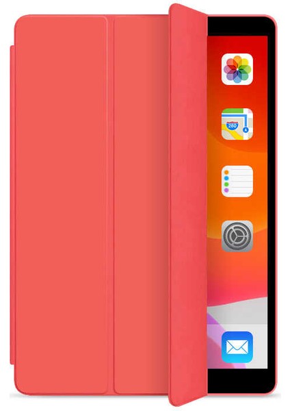 Apple iPad Air 11 2024 Pu Deri Orjinal Standlı Kılıf Kırmızı