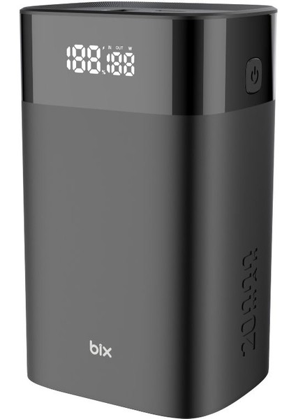 PB65W 20000MAH USB ve 2*type-C Pd 65W Üç Çıkışlı Dijital Ekranlı Powerbank Siyah
