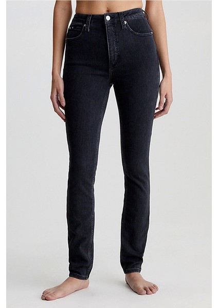 Kadın High Rise Skinny Jean Pantolon