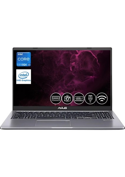 X515  Intel Core I3 1115G4 12GB 512GB M.2 SSD   X515EA-EJ3902 ATL19 W11 Pro 15.6'' Taşınabilir Bilgisayar