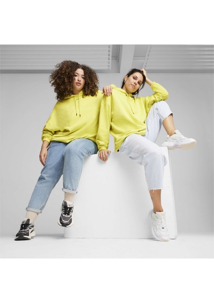 Kadın Lime Sheen Puma Dare To Oversized Hoodie Tr Sarı Kadın Sweatshirt