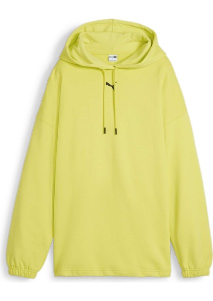 Kadın Lime Sheen Puma Dare To Oversized Hoodie Tr Sarı Kadın Sweatshirt