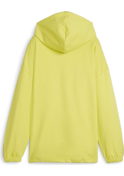 Kadın Lime Sheen Puma Dare To Oversized Hoodie Tr Sarı Kadın Sweatshirt