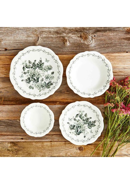 Bella Maison Isabella Stoneware 48 Parça 12 Kişilik Yemek Takımı Yeşil