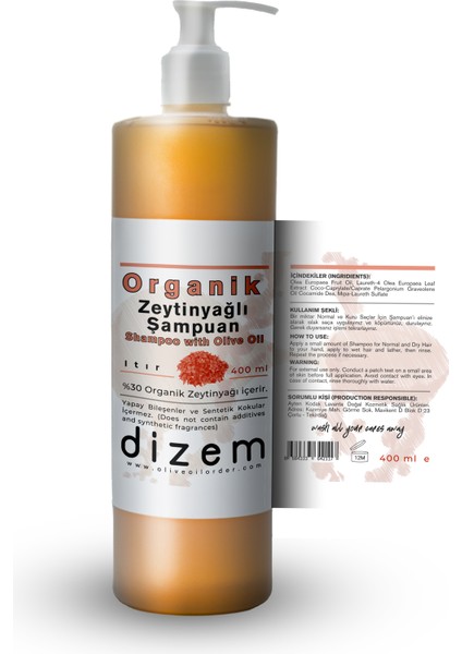 Organik Zeytinyağlı Şampuan 400ML