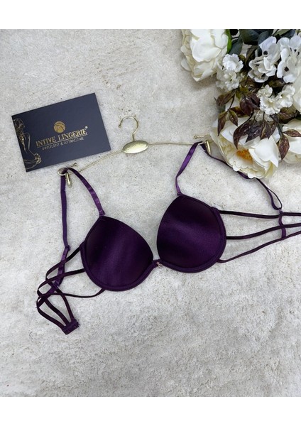 Le Jardin Valeria Biyeli Taşlı Mikro Push-Up Arkası Ip Detaylı Sütyen - 7007 modelleri