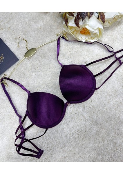 Le Jardin Valeria Biyeli Taşlı Mikro Push-Up Arkası Ip Detaylı Sütyen - 7007 fırsatları