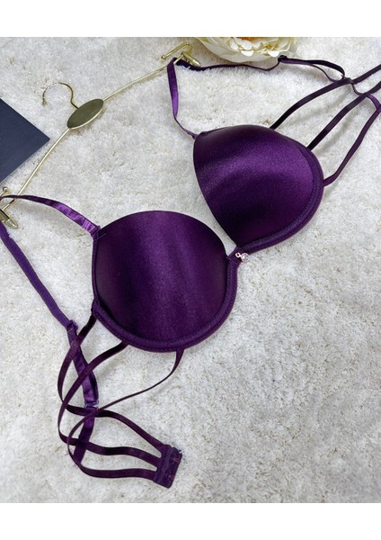 Le Jardin Valeria Biyeli Taşlı Mikro Push-Up Arkası Ip Detaylı Sütyen - 7007 indirimleri