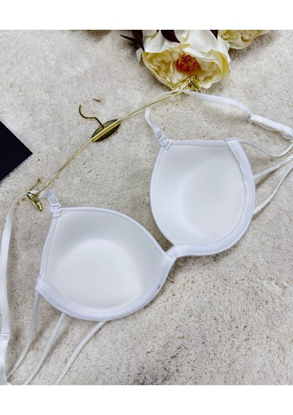 Le Jardin Valeria Biyeli Taşlı Mikro Push-Up Arkası Ip Detaylı Sütyen - 7007