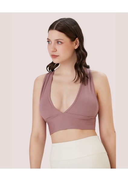Aurafit Fitilli Arkası Çapraz Derin Dekolte Spor SÜTYENI/BÜSTIYER-9036 fiyatları