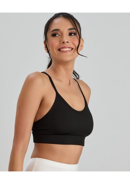 Intive Lingerie Aurafit Fitilli U Yaka Ip Askılı Basic Büstiyer/croptop - 9027